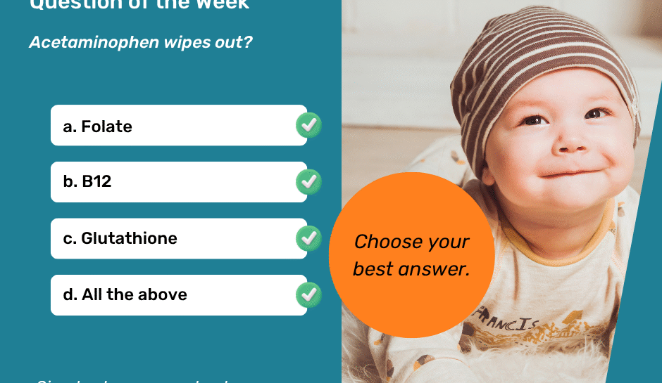 Question of the Week 3 Acetaminophen wipes out..